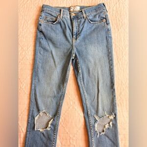 FREE PEOPLE Blue Denim Pants